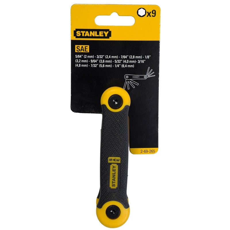 Stanley STANLEY 269265 9Piece Folding Metric Key Set Hex  - Image 3