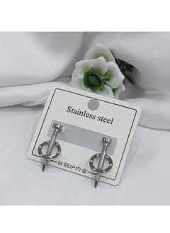 Generic Elegant Earrings for Women and Girls - Stainless Steel Accessory - Stud Shape 