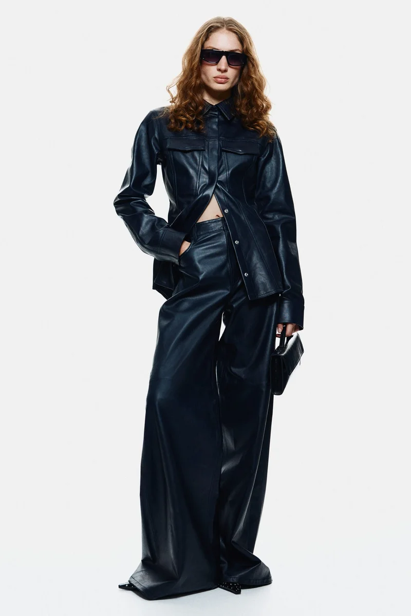 H&M Leather trouers