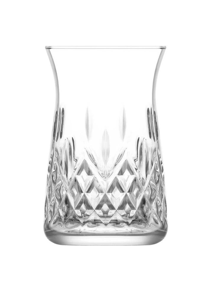 LAV 6 Pieces Odin Tea Glass Set 170 Ml - Clear - Image 1