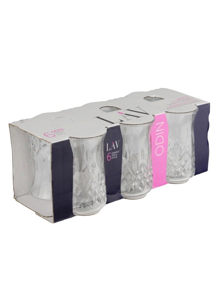 LAV 6 Pieces Odin Tea Glass Set 170 Ml - Clear - Image 2