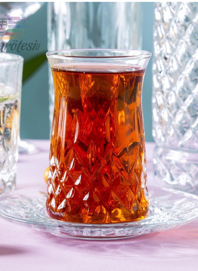 LAV 6 Pieces Odin Tea Glass Set 170 Ml - Clear - Image 4