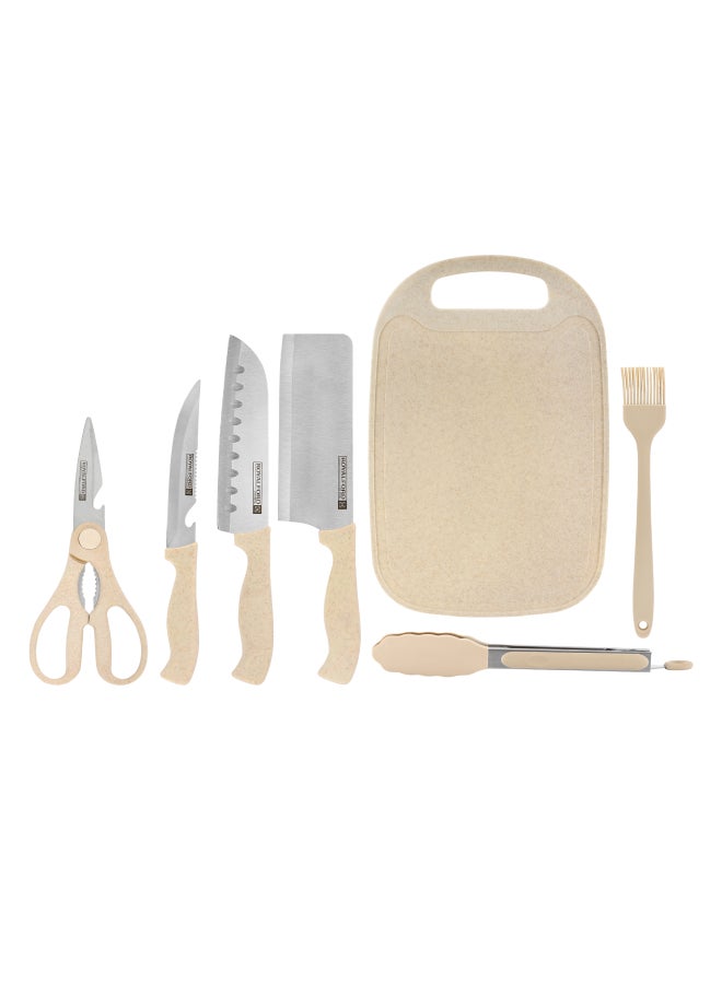 Royalford 6-Piece Kitchen Tools Set with Cutting Board- RF12471/ Pack of 6, Includes Paring, Chef, Cleaver Knife, Chopping Boards Multicolor 1.0 L (33.5Liters - Image 2