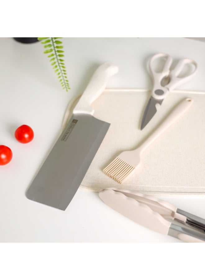 Royalford 6-Piece Kitchen Tools Set with Cutting Board- RF12471/ Pack of 6, Includes Paring, Chef, Cleaver Knife, Chopping Boards Multicolor 1.0 L (33.5Liters - Image 4