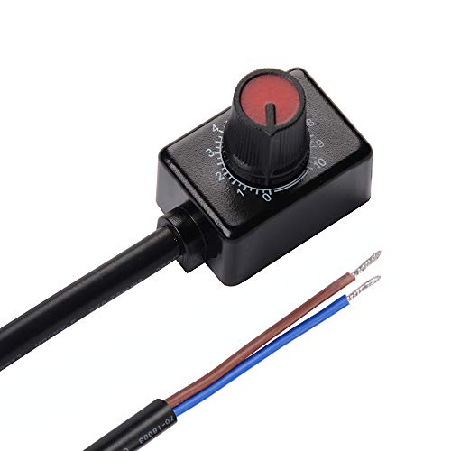 DD BEST DD222 DC 0-10V Knob Dimmer Mini Controller Rotary Switch ON/Off PWM Dimming for 0/1-10V Dimmable LED Drivers Electronic Ballasts Controling Interior Light Grow Lamp - Image 1