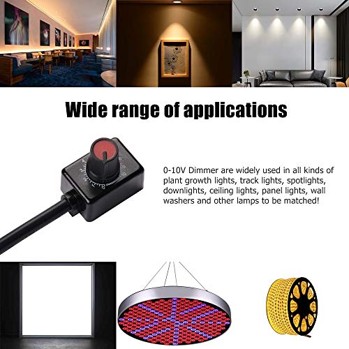 DD BEST DD222 DC 0-10V Knob Dimmer Mini Controller Rotary Switch ON/Off PWM Dimming for 0/1-10V Dimmable LED Drivers Electronic Ballasts Controling Interior Light Grow Lamp - Image 4