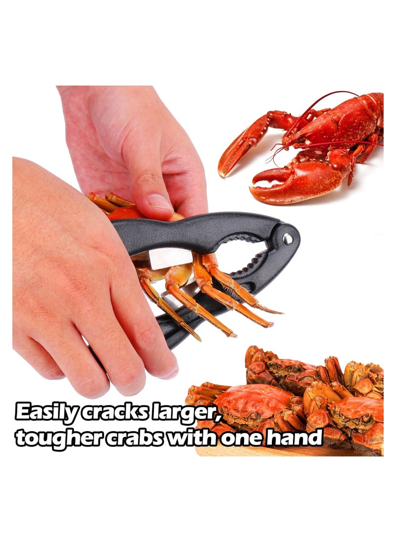Crab Leg Crackers and Tools, 2PCS Multifunctional Lobster Crackers and Picks Set, Portable Shellfish Crab Claw Cracker Stainless Steel Seafood Crackers & Forks, Crab Leg Sheller, Dishwasher Safe