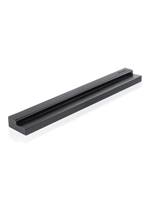 MNKE Vinyl Record Wall Mount  an Elegant Display Ledge Made from Solid Wood  This Vinyl Record Shelf Will Hold Records of Any Size Black