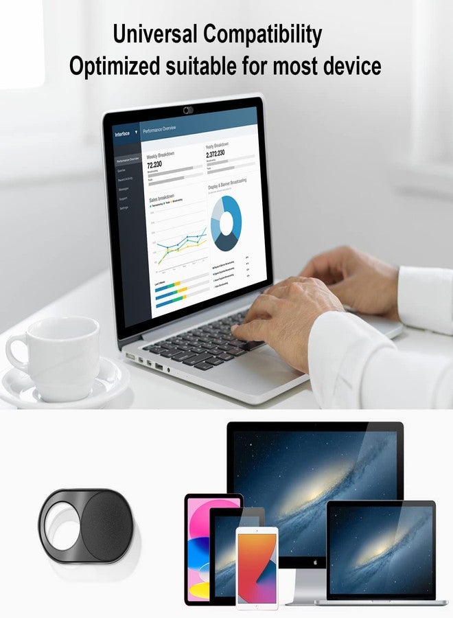 Mamol Ultra Thin Metal Magnet Web Camera Cover Silde for MacBook Pro Laptops Smartphone Mac PC Tablets, Adhesive Tabs Fix Bottom of Magnetic Privacy Screen - Image 3