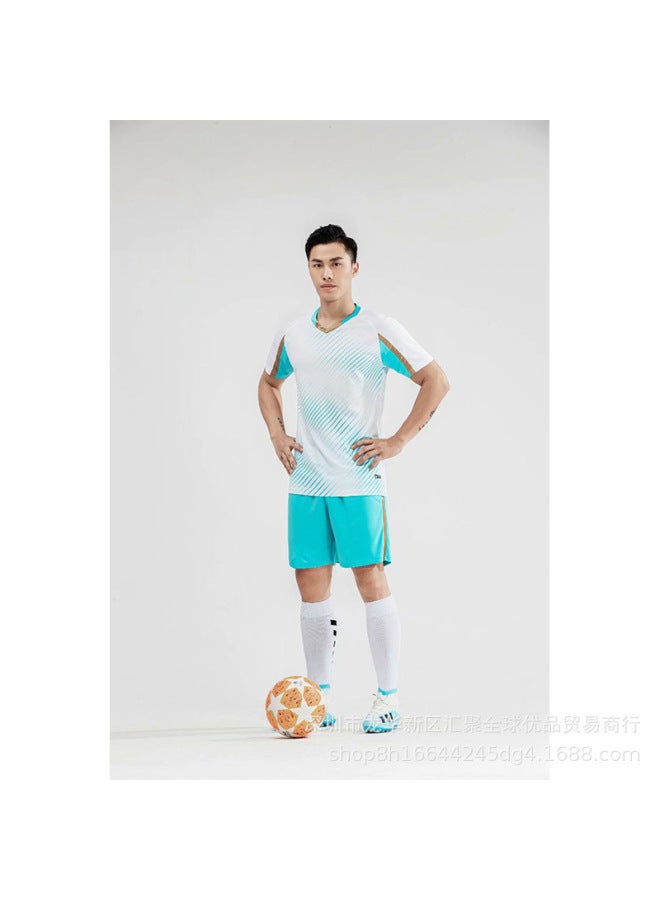 White Short Sleeve Football Jersey - Image 1