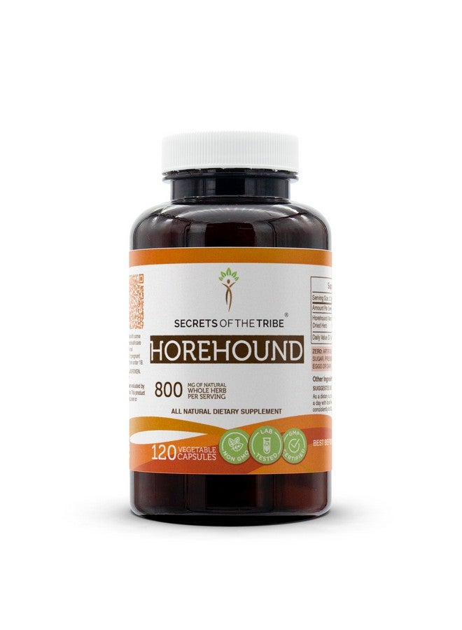 Secrets of the Tribe Secrets of the Tribe Horehound 120 Capsules, 800 mg, Horehound (Marrubium vulgare) Dried Herb (120 Capsules) - Image 1