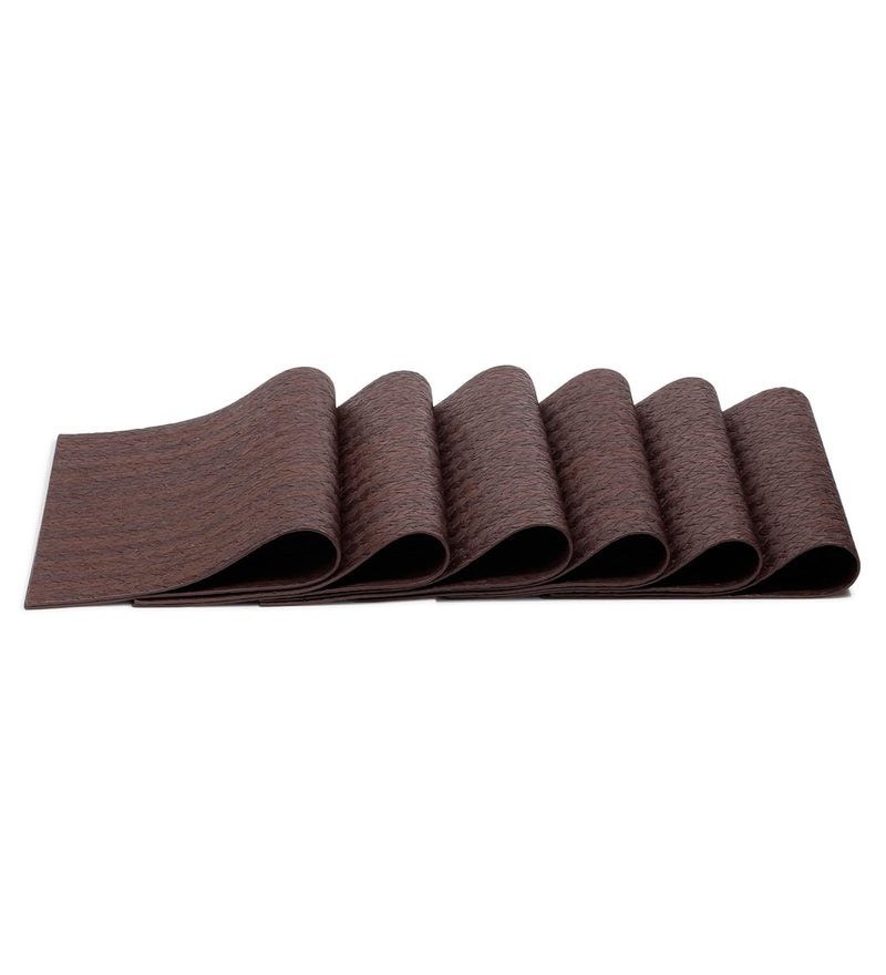 OBSESSIONS Set of 6 Premium Chocolate PVC Table Placemats (30x45 cm) - Heat Resistant, Water Repellent, Wipeable, Stain Resistant, and Easy to Maintain - Perfect for Protecting Your Dining Table - Image 4