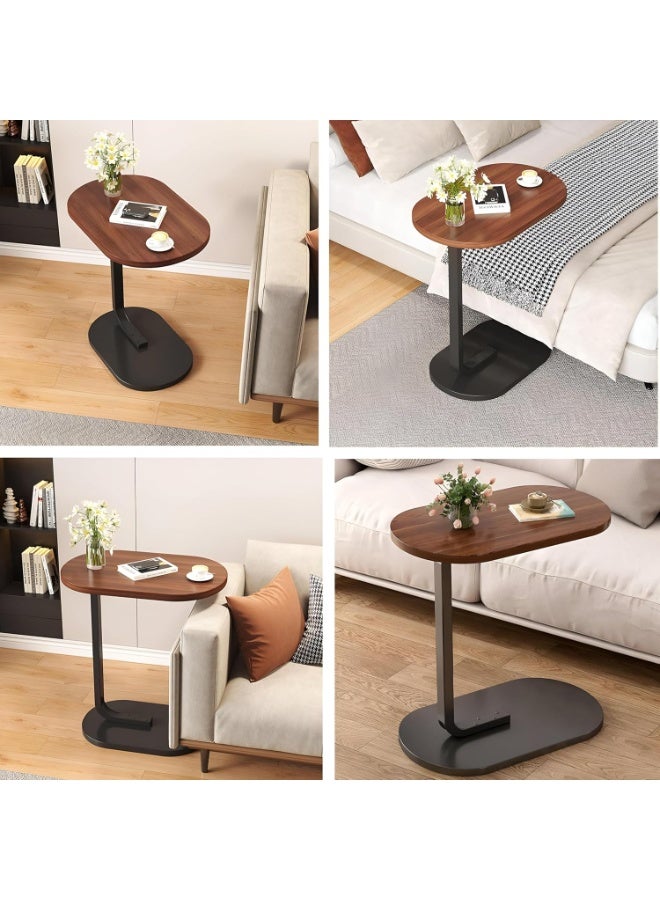 eBasket Sofa Side Table - Elegant C-shaped coffee table designed to fit snugly beside sofas or beds, perfect for small spaces and adding a contemporary touch to any room. - Image 1