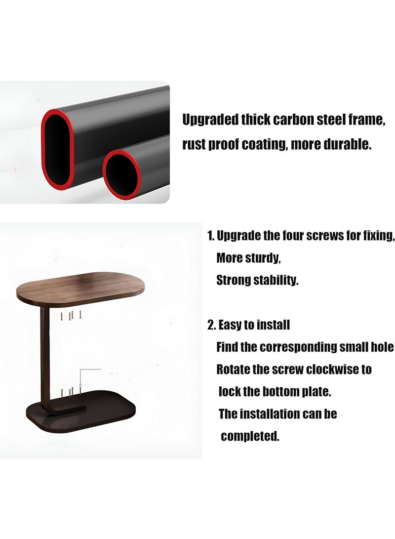eBasket Sofa Side Table - Elegant C-shaped coffee table designed to fit snugly beside sofas or beds, perfect for small spaces and adding a contemporary touch to any room. - Image 5
