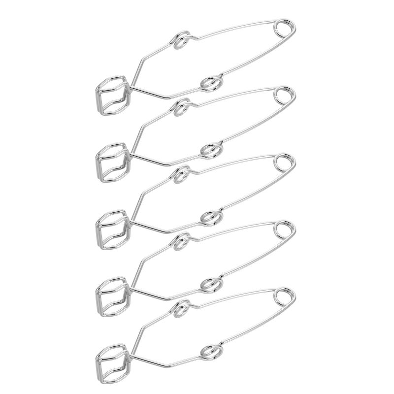 Iron Test Tube Clamps Laboratory Holder 5 Pcs Spring Metal Clips Scientific Experiment - Image 2