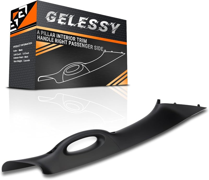 Gelessy A Pillar Interior Trim Handle Right Passenger Side 4L3Z-1503598-AAA Compatible with 2004-2008 Ford F-150 F150 2006-2008 Lincoln Mark LT A Pillar Grab Handle Passenger Side (Black) - Image 1