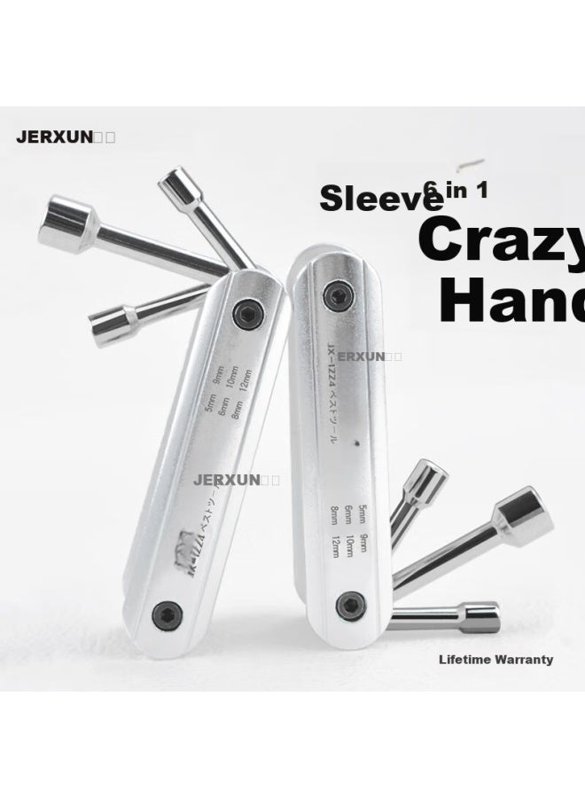 Jerxun Folding Socket Wrench Screwdriver Set Combination Set Multi-function Hexagon Wrench Automotive Repair Disassembly Household Small Tools - Image 3