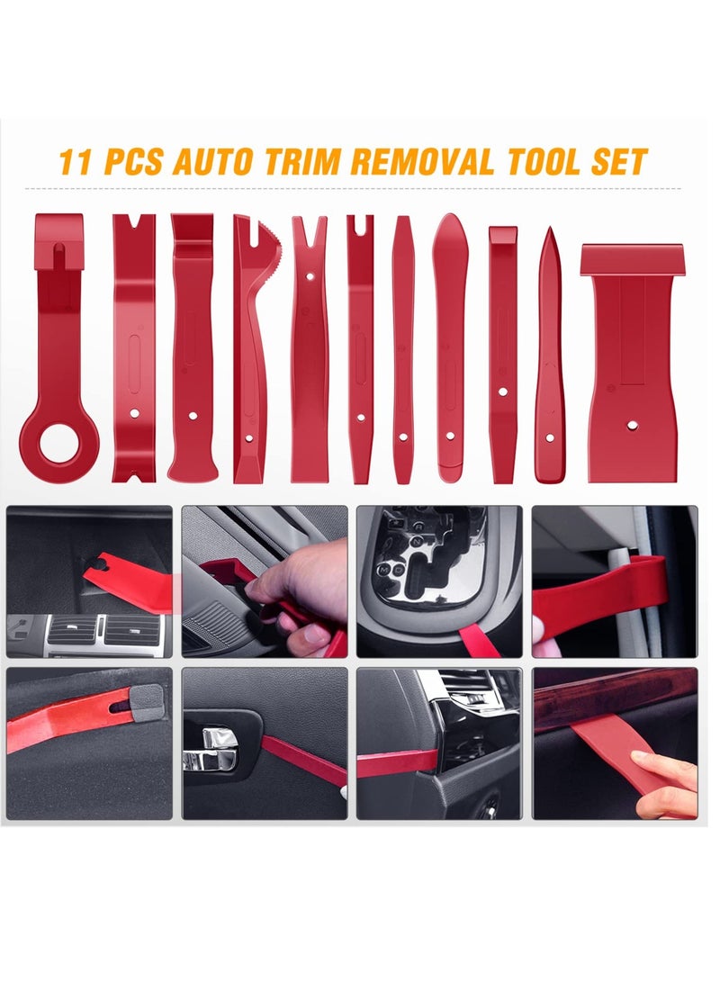 Cobest 238Pcs Trim Removal Tool, Auto Push Pin Bumper Retainer Clip Set Fastener Terminal Remover Tool Adhesive Cable Clips Pry Kit Car Panel Radio Removal Auto Clip Pliers - Image 4