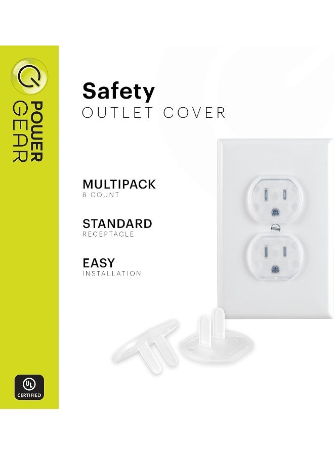 Power Gear Outlet Covers Baby Proofing Child Proof Plug Covers for Electrical Outlets Easy Install Outlet Plug Covers UL Listed Shock Prevention Clear 54615 60 Count - Image 2