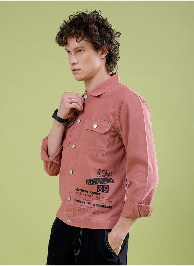 The Indian Garage Co Men Slim Fit Placement Print Trucker Jacket  - Image 3