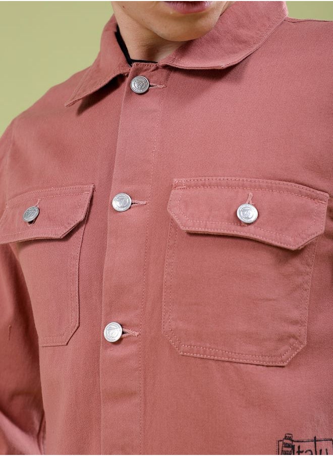 The Indian Garage Co Men Slim Fit Placement Print Trucker Jacket  - Image 4