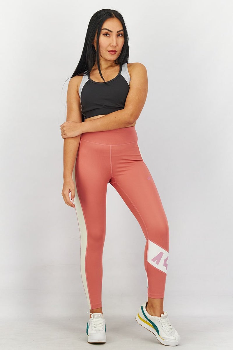 asics Women Sportswear Fit Training Colorblock Tights, Pink - Image 4