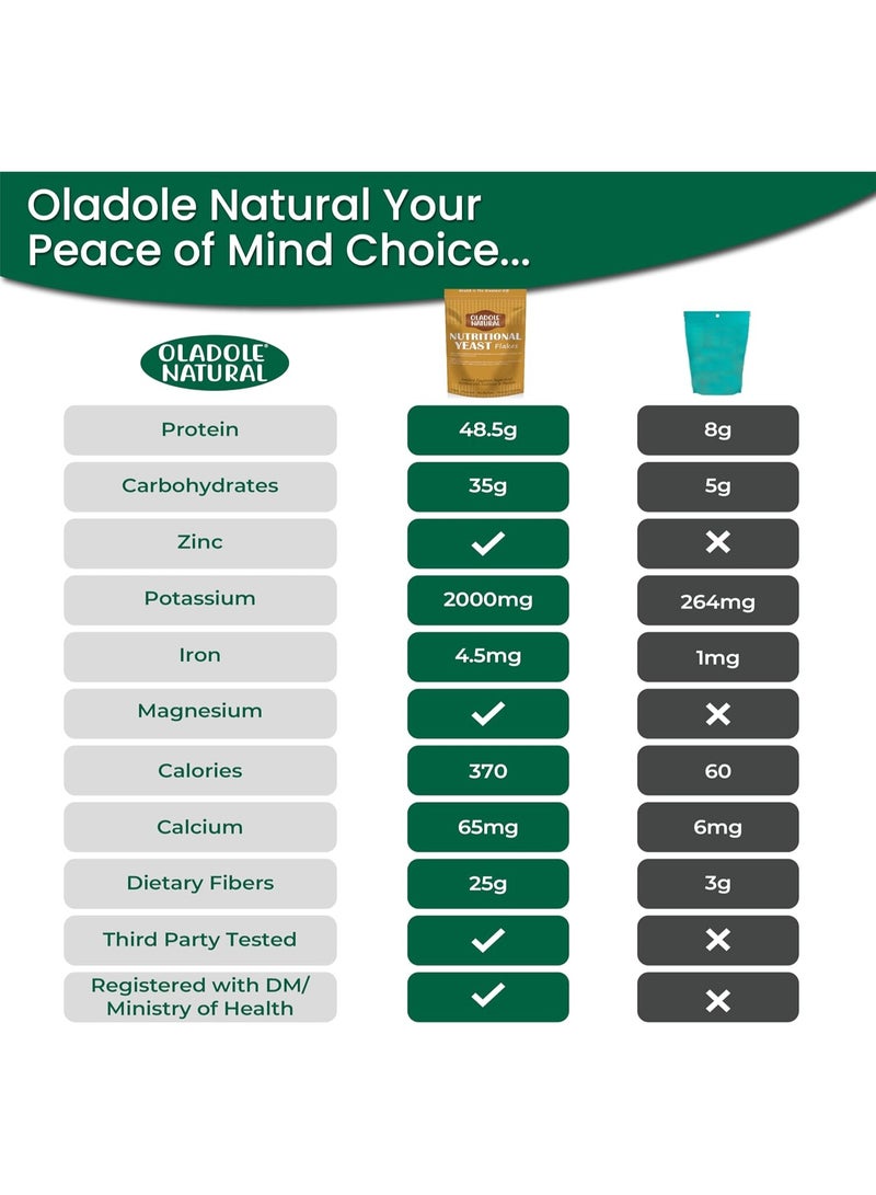 Oladole Natural Pure Nutritional Yeast Flakes, 142g - Image 3