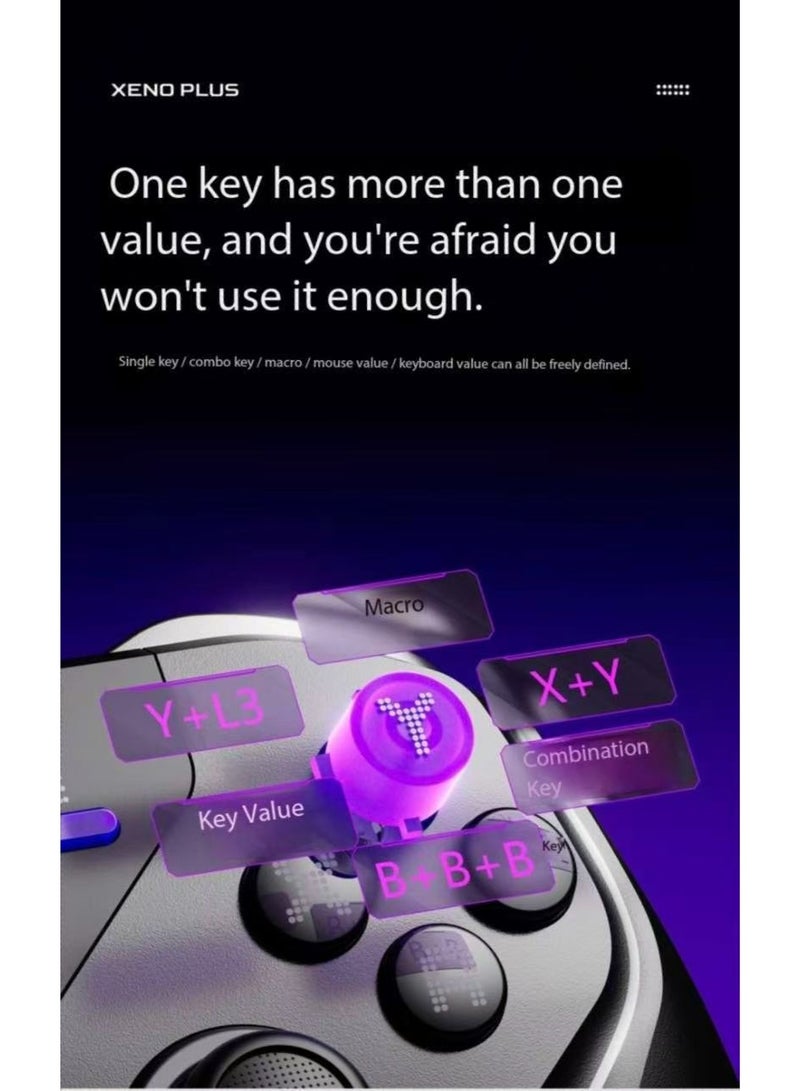 LEADJOY Professional Gamepad LeadJoy Xneo Plus Wireless Gaming Controller for Switch/Android/iOS/PC/PS4 with TMR Joysticks, Hall Linear Trigger, Four Back Keys, 1,000Hz Polling Rate, 1000mAh Battery with Smart Start-Stop Charging Dock - Image 4