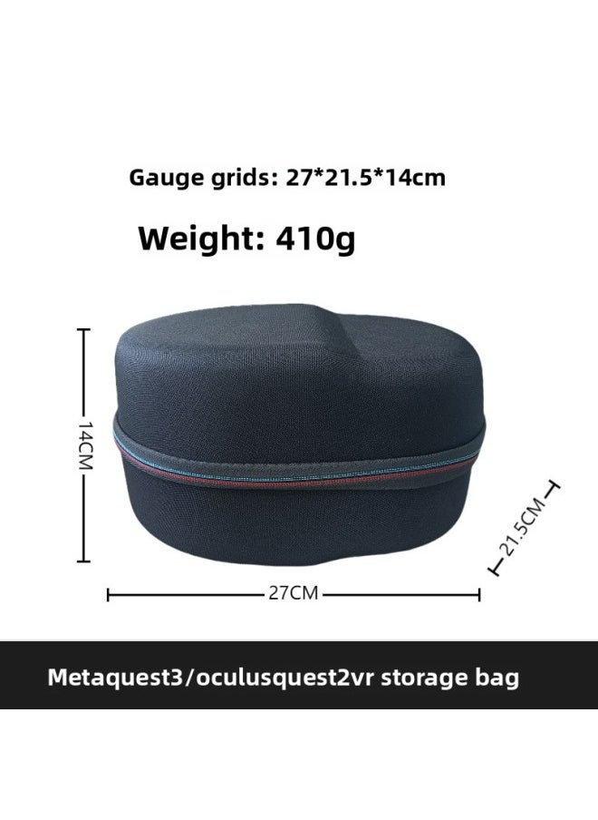 Generic Digital Meta Quest 3/Oculus Ques2VR Glasses Storage Bag Compact Portable EVA Hard Case-Product Color:Black-Model:27*21.5*14CM  - Image 2