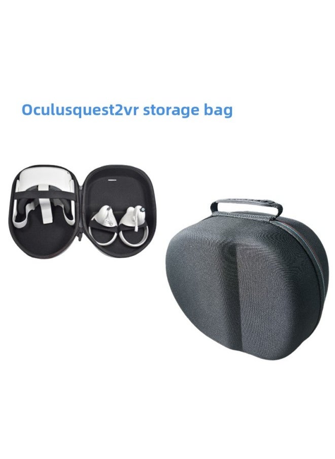 Generic Digital Meta Quest 3/Oculus Ques2VR Glasses Storage Bag Compact Portable EVA Hard Case-Product Color:Black-Model:27*21.5*14CM  - Image 1