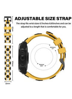 MYSNBKN Compatible with Fenix 6/6 Pro Band Easy Fit 22mm Soft Silicone Watch Bands Replacement for Fenix 5 Plus/Fenix 5/Fenix 7/Forerunner 935/Forerunner 945/Approach s60/Quatix 5 Smartwatches  - Image 3