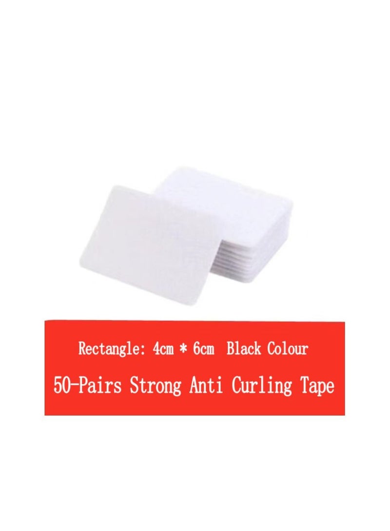 50-Pairs Square Type Strong Anti Curling Tape,Anti-slip Stickers Rug Gripper Self Adhesive Fastener,Keep Corners Flat Adhesive Tape for Bed Sheet,Sofa Cushion,Mat  - Image 2