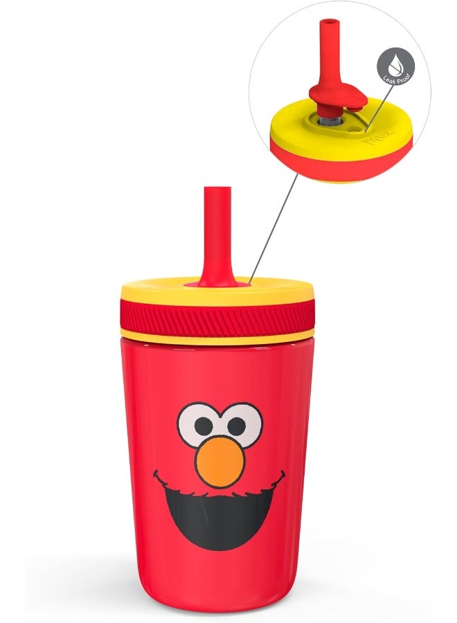 زاك ديزاينز Sesame Street Kelso Toddler Cups For Travel or At Home, 12oz Vacuum Insulated Stainless Steel Sippy Cup With Leak-Proof Design is Perfect For Kids (Elmo) - Image 1