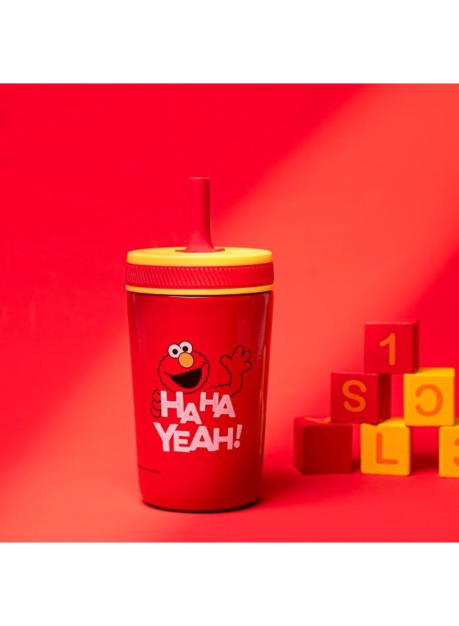 زاك ديزاينز Sesame Street Kelso Toddler Cups For Travel or At Home, 12oz Vacuum Insulated Stainless Steel Sippy Cup With Leak-Proof Design is Perfect For Kids (Elmo) - Image 2