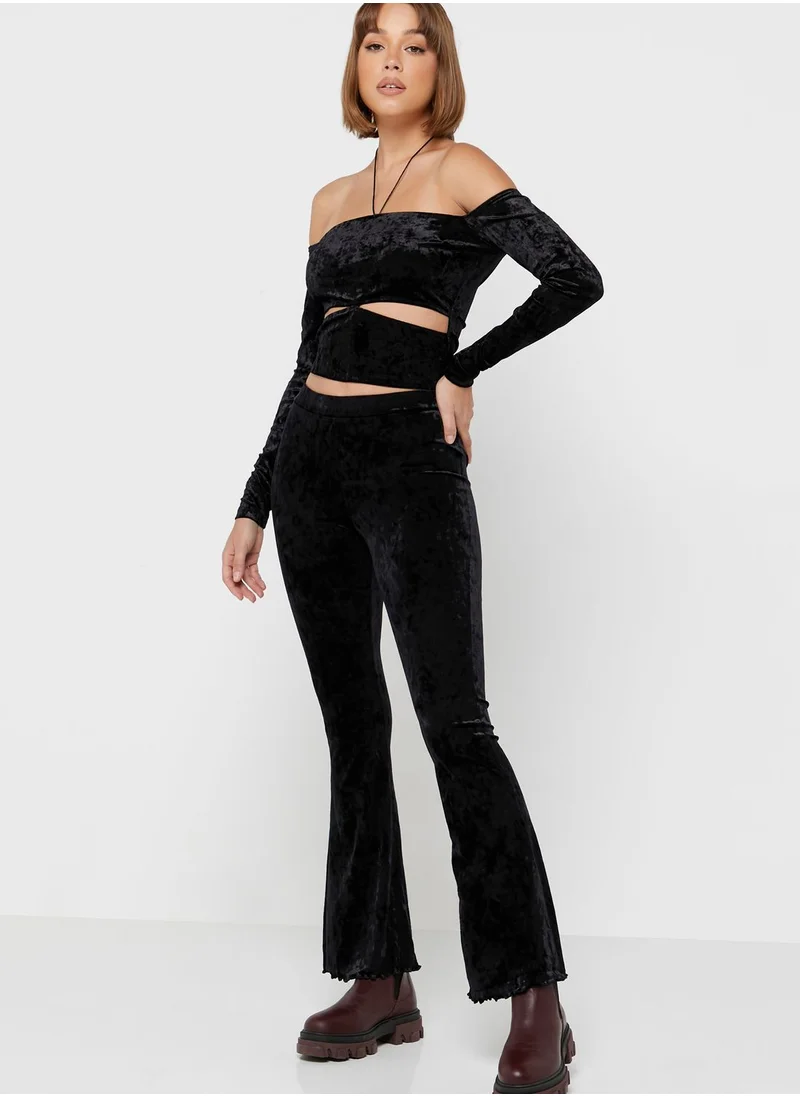 MONKI Flared High Waist Pants