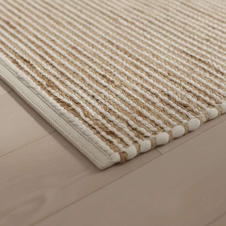 Pan Home Terrana Handwoven Jute & Cotton Dhurrie 120x180cm - Natural - 251EBD9900086 - Image 2