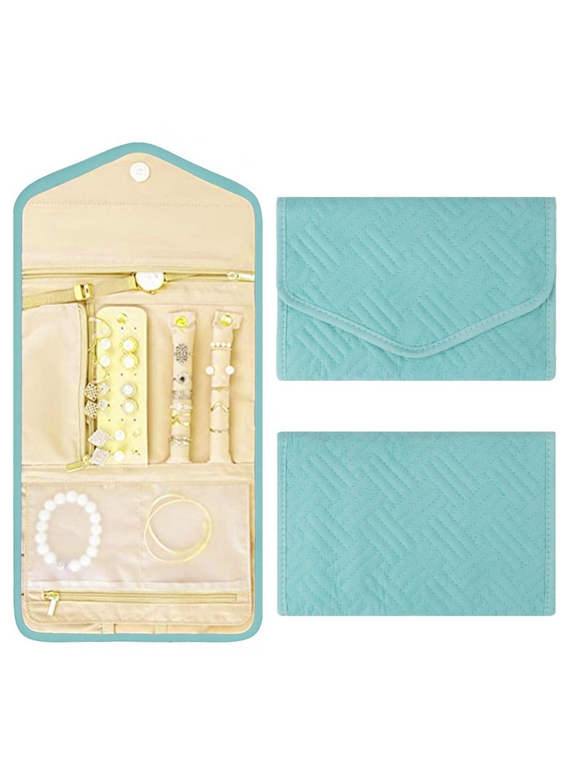 URbazaar Jewelry Holder Organizer Travel Jewelry Organizer Roll, Foldable Jewelry Case Jewelry box Women Jewelry Storage Bag for travel jewelry organizer Necklaces Earrings Bracelets Watches - Image 1