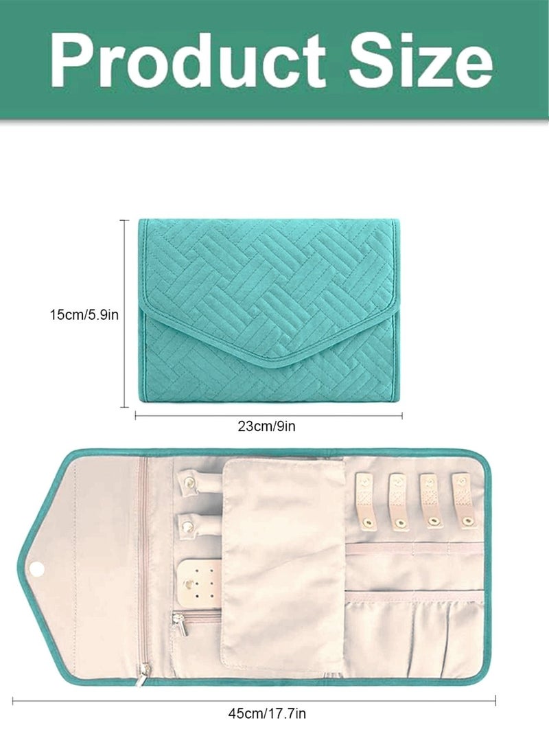 URbazaar Jewelry Holder Organizer Travel Jewelry Organizer Roll, Foldable Jewelry Case Jewelry box Women Jewelry Storage Bag for travel jewelry organizer Necklaces Earrings Bracelets Watches - Image 4