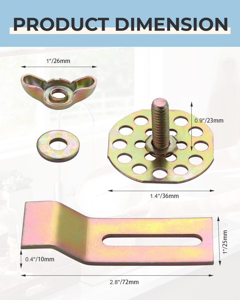 Arcora Undermount Sink Clips 10 Pack: Premium Sink Brackets & Sink Mounting Kit, Sink Installation Hardware Clips for Kitchen, Bathroom, Countertop Vanity Sink Supports - Image 5