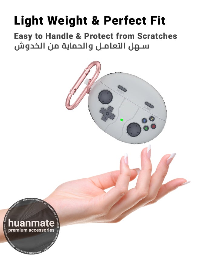 huanmate Huawei FreeBuds 6i Premium Protection Case Cover - Light Grey - Lightweight, Stylish Design, Accurate Cut-outs - Easy to Install & Remove - Durable Shield for Your Huawei FreeBuds 6i - Image 3