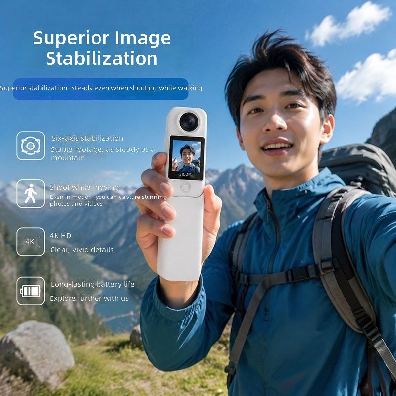 أس جي كام كاميرا SJCAM C300 الرياضية بحجم الإبهام، 4K HD، شاشة مزدوجة، بطارية طويلة الأمد، واي فاي - Image 2