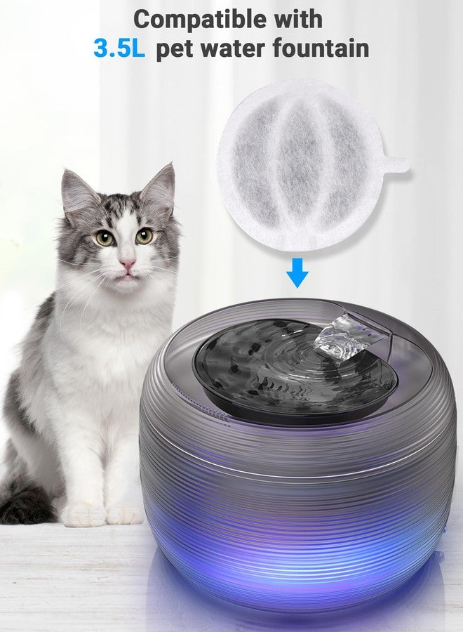 Kastty Cat Water Fountain Filter Replacement, 3.5L Cat Water Filter Made of Activated Carbon and PP Cotton,16 Pet Water Fountain Filter 16 Pack Replacement Pump with 2 Sound-absorbing Cotton(L04) - Image 3