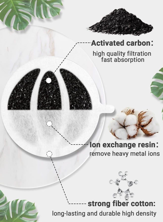 Kastty Cat Water Fountain Filter Replacement, 3.5L Cat Water Filter Made of Activated Carbon and PP Cotton,16 Pet Water Fountain Filter 16 Pack Replacement Pump with 2 Sound-absorbing Cotton(L04) - Image 5