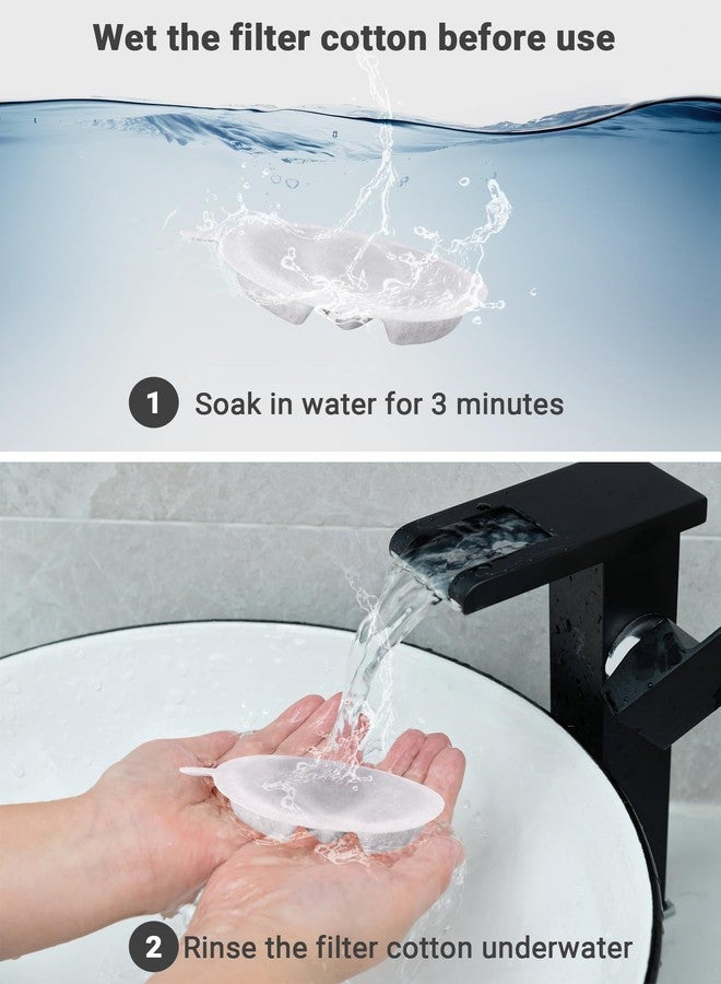 Kastty Cat Water Fountain Filter Replacement, 3.5L Cat Water Filter Made of Activated Carbon and PP Cotton,16 Pet Water Fountain Filter 16 Pack Replacement Pump with 2 Sound-absorbing Cotton(L04) - Image 4