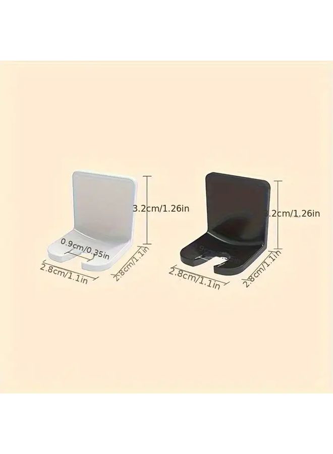 3 Piece Set Black Self Adhesive Wall Mounted Multifunctional Toothbrush Holder Storage Rack - Image 5