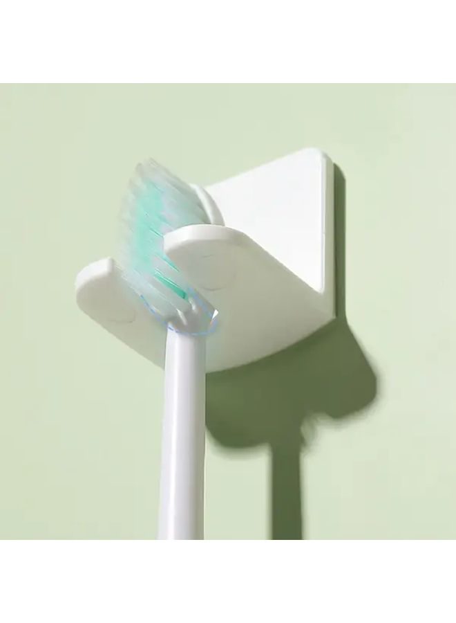 3 Piece Set Black Self Adhesive Wall Mounted Multifunctional Toothbrush Holder Storage Rack - Image 3