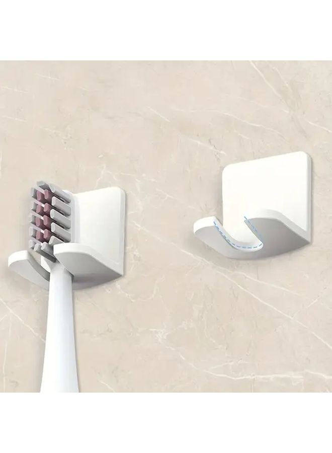 3 Piece Set Black Self Adhesive Wall Mounted Multifunctional Toothbrush Holder Storage Rack - Image 1