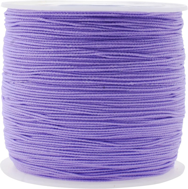 Mandala Crafts Lavender Shirring Elastic Thread for Sewing, Knitting, Smocking, and DIY Crafts - 87 Yards 0.6mm Fine Thin Stretch Thread for Sewing Machines - Image 1