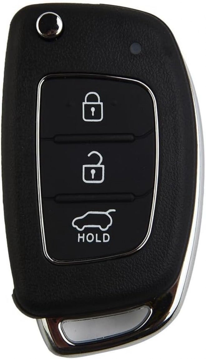 استبدال هيكل مفتاح السيارة لطرازات هيونداي توسون (Hyundai Tucson)، سانتا في (Santa Fe)، سوناتا (Sonata)، إي40 (i40)، إي30 (i30)، أكسنت (Accent)، مع غطاء للمفتاح اللاستخدام عن بعد يحتوي على فتحة في المنتصف، سهل التركيب (بدون أجهزة إلكترونية). - Image 3