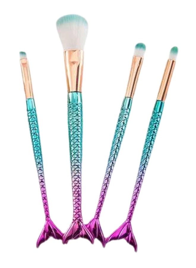 Mermaid Fish Makeup Brushes Set (4 pieces) - Image 1